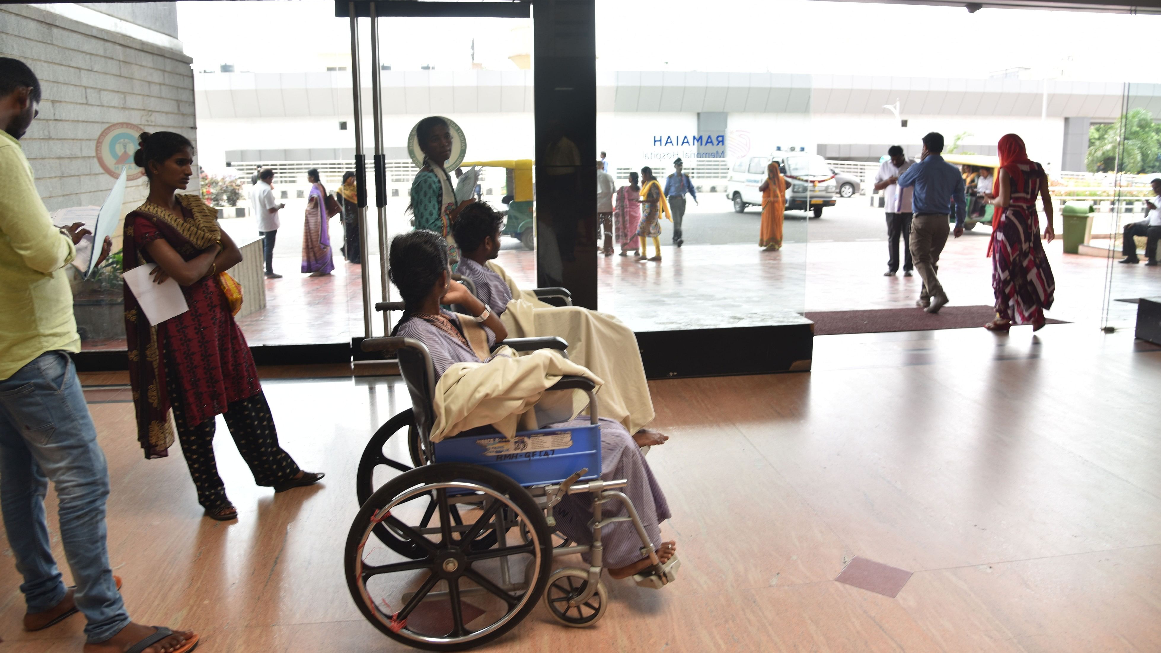 <div class="paragraphs"><p>A patient waits at the Ramaiah Memorial Hospital in Bengaluru.</p></div>